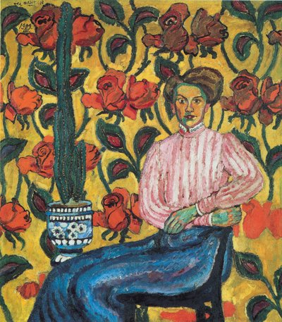 Portrait of Varvara Petrovna Vinogradova, 1909 by Ilya Ivanovich Mashkov